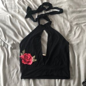 Low cut rose top